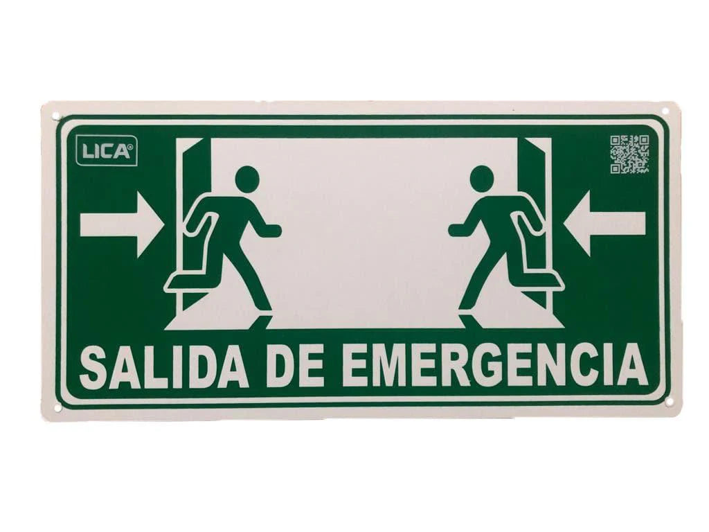 Cartel "salida de emergencia"