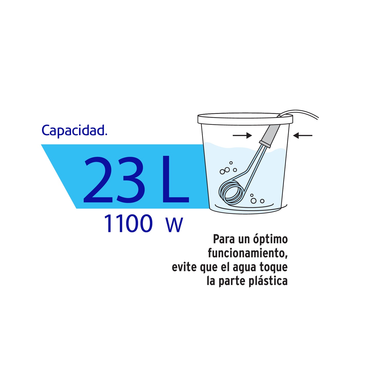 Calentador de inmersión p/agua Volteck