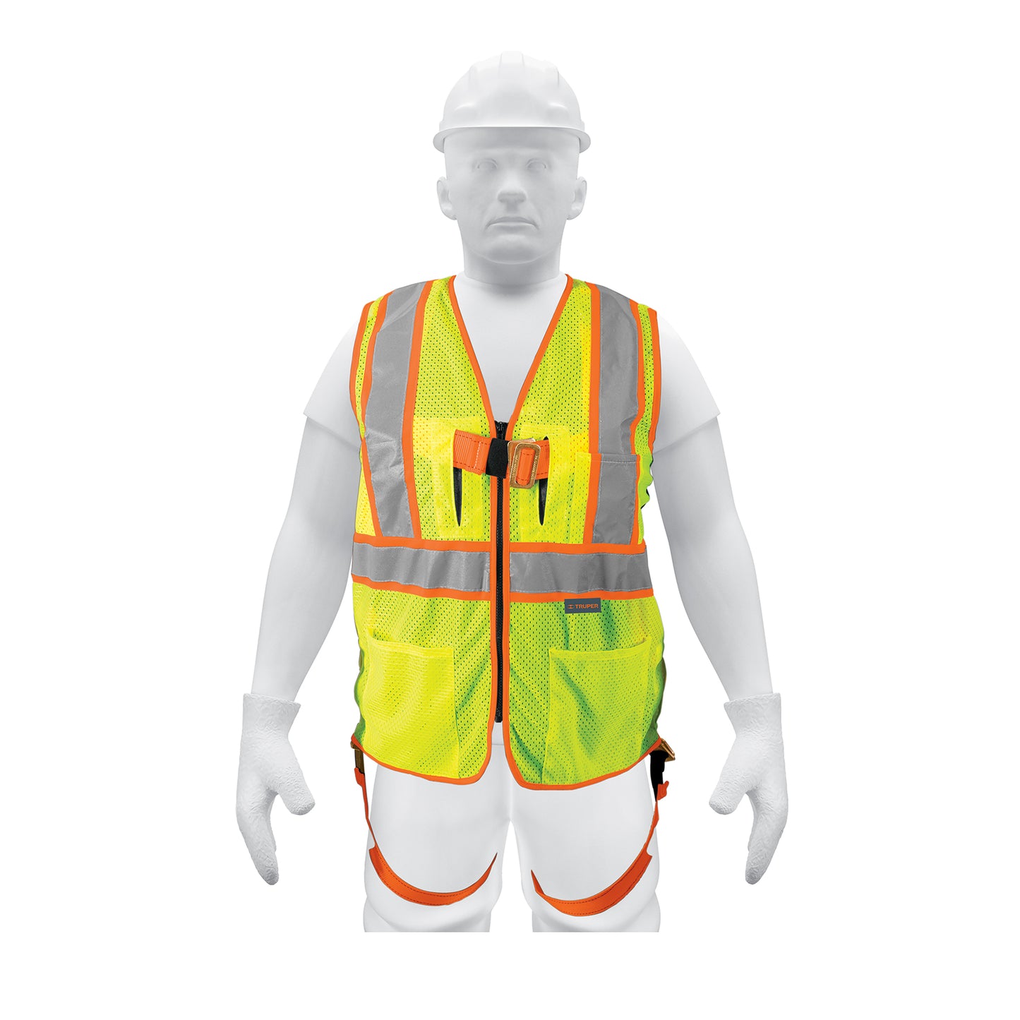 Chaleco de seguridad para usar con arnés, alta visibilidad