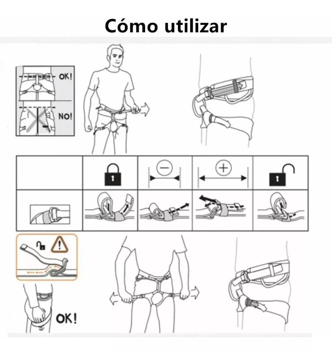 800KG max Adjustable Sit Arnés De Seguridad Para Roca Escalada