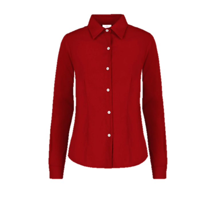 D0607 Camisa de Gabardina Manga Larga con Silueta para Dama · 50% Algodón 50% Poliéster