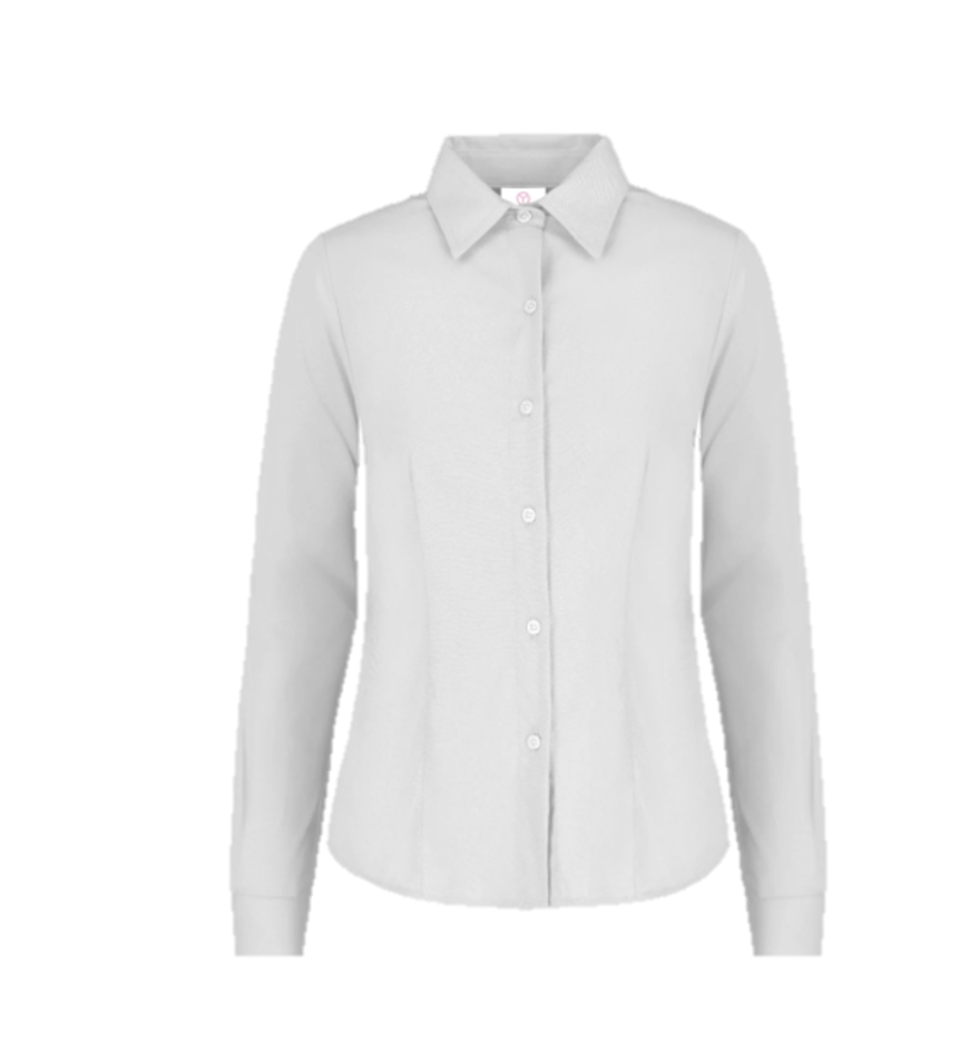 D0607 Camisa de Gabardina Manga Larga con Silueta para Dama · 50% Algodón 50% Poliéster