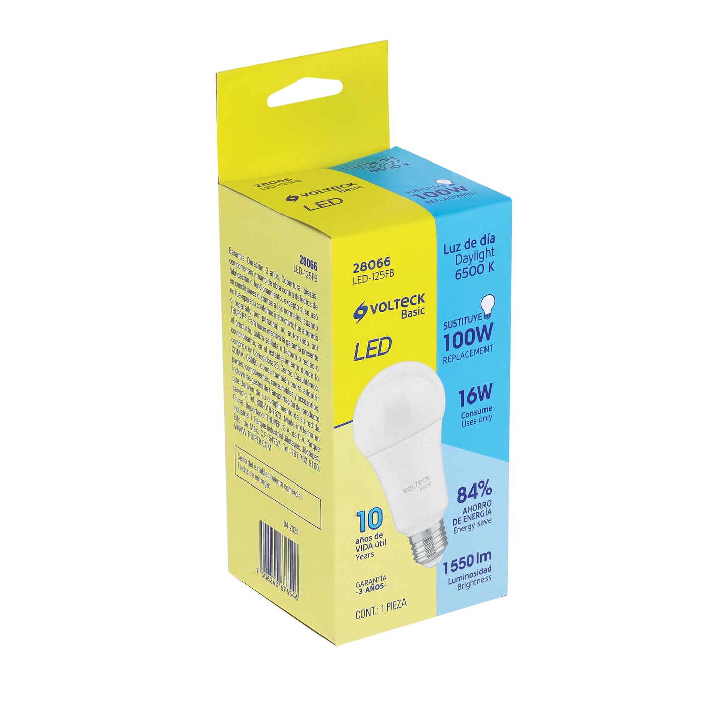 foco Lámpara de LED tipo bulbo A22 16 W, luz de día, caja, Basic