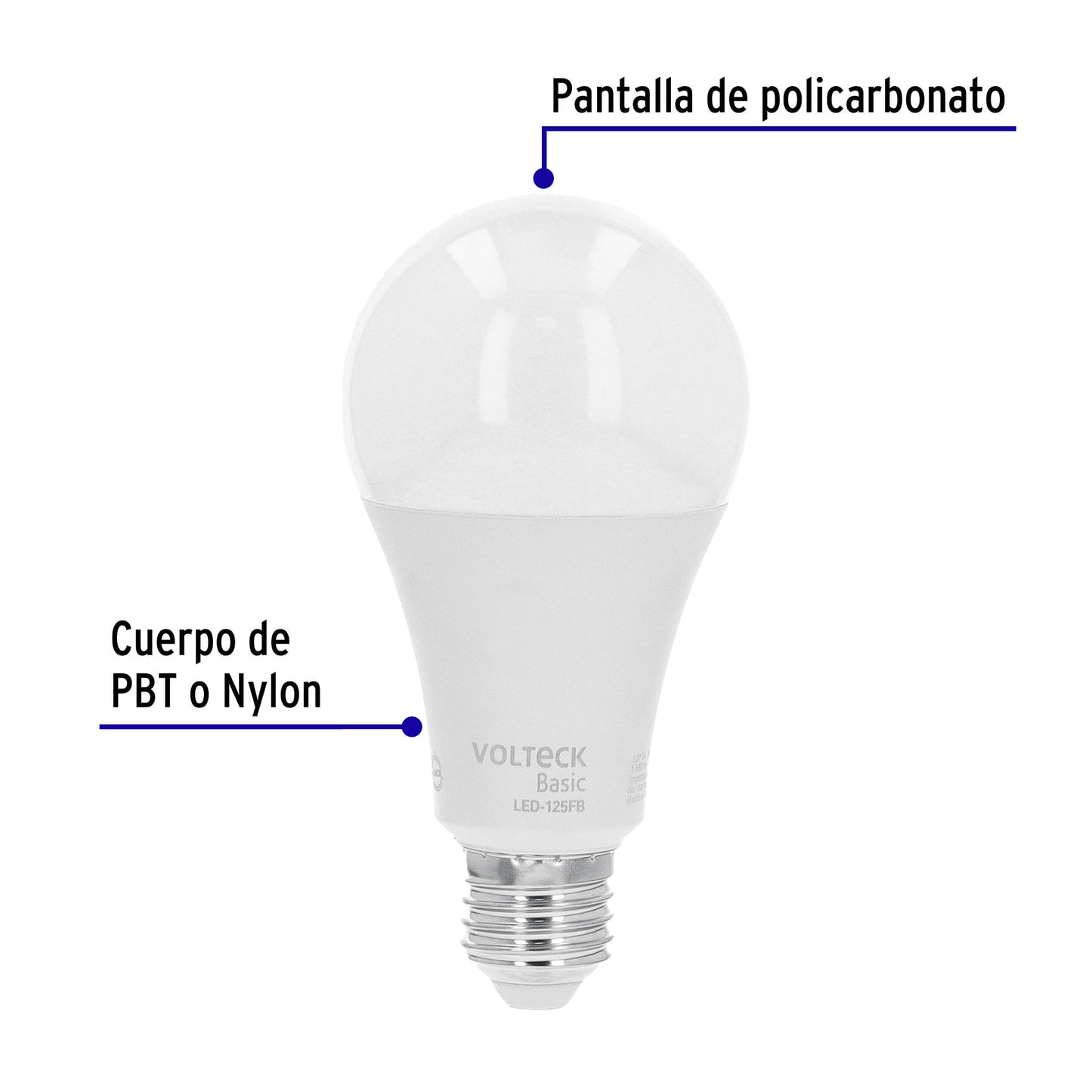 foco Lámpara de LED tipo bulbo A22 16 W, luz de día, caja, Basic