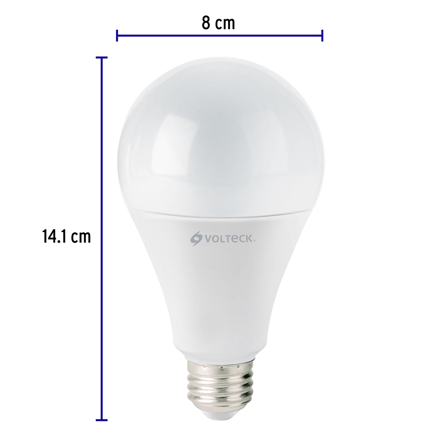 Lámpara LED tipo bulbo A19 18 W luz de día, caja, Volteck