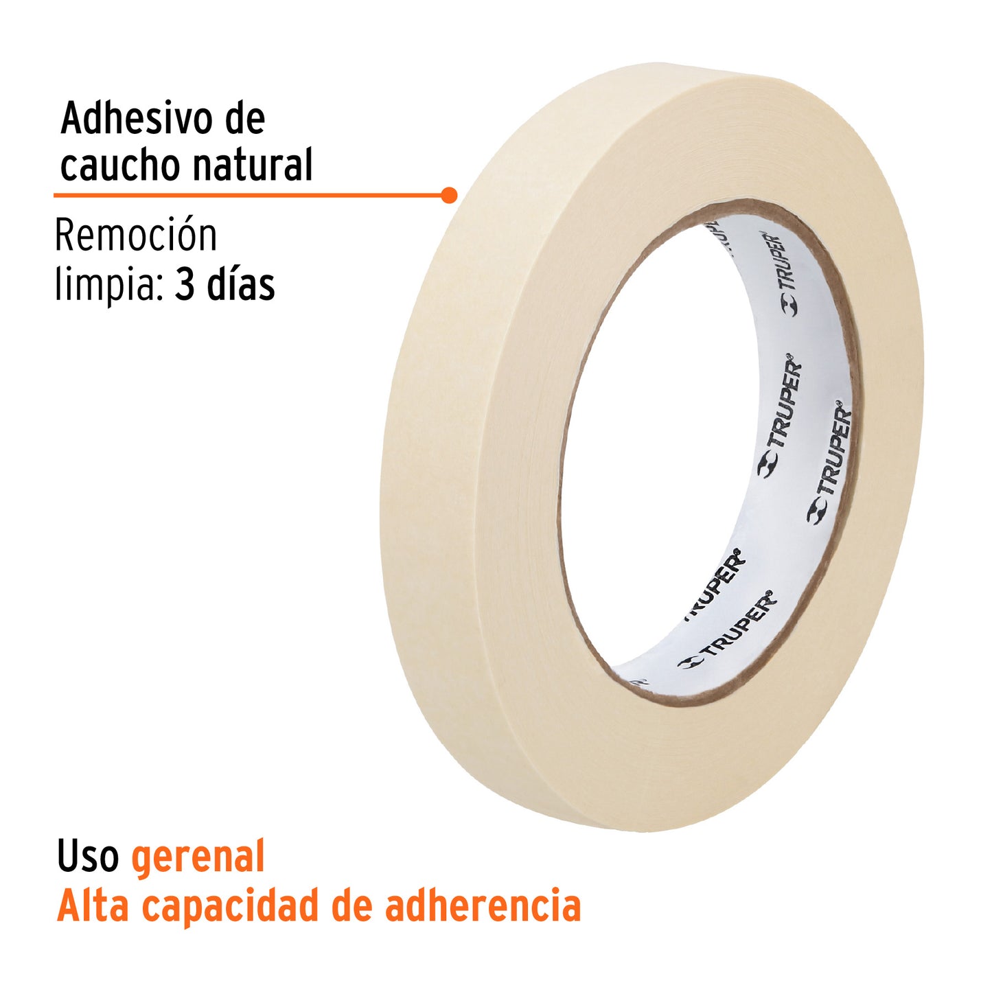 MISK-1/2 12589 Cinta masking tape de 1/2" x 50 m, Truper