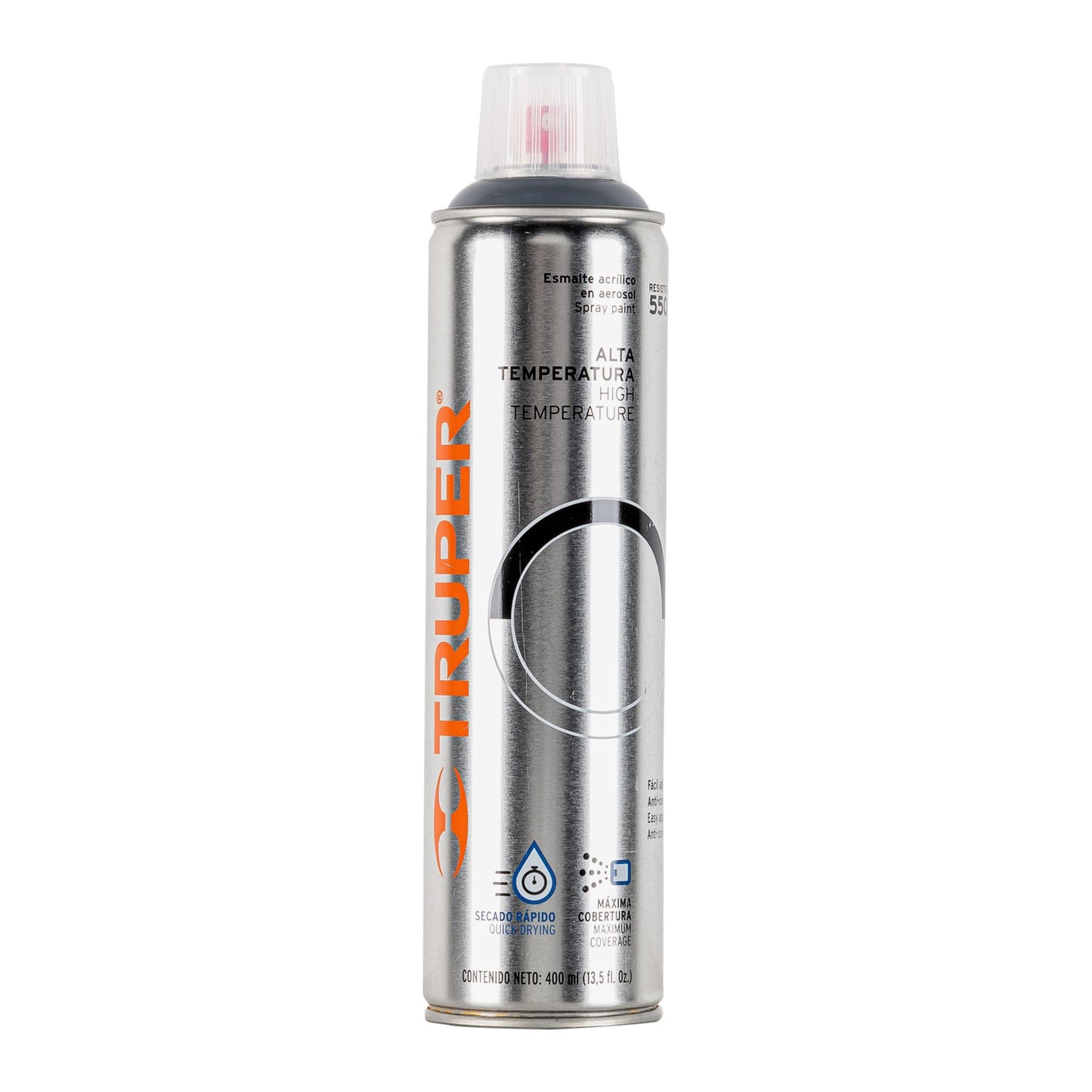 Pintura en aerosol alta temperatura bote esbelto, 400ml