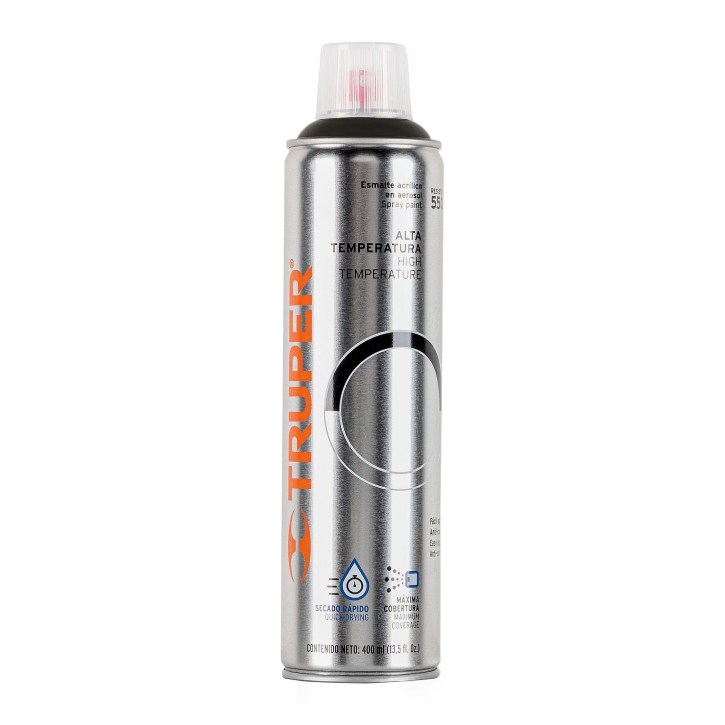 Pintura en aerosol alta temperatura bote esbelto, 400ml