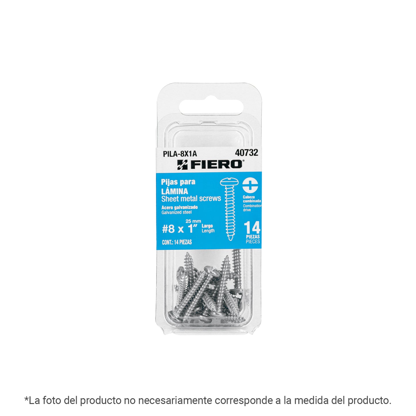 Blíster con pijas para lámina, FIERO