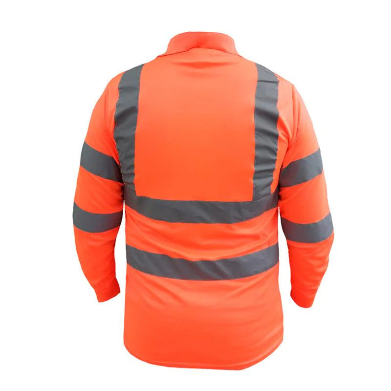 POLOHV-ML- Camisa alta visibilidad manga larga reflejante marca LICA PLAYERA