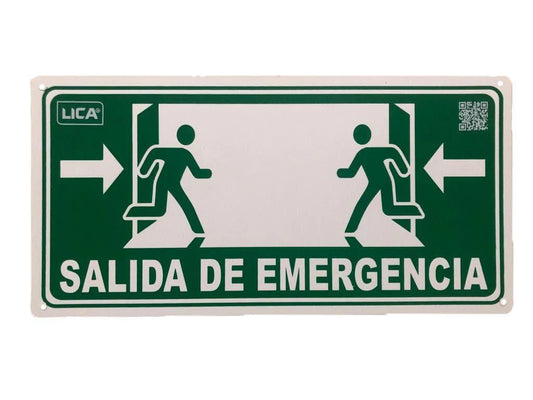 Cartel "salida de emergencia"