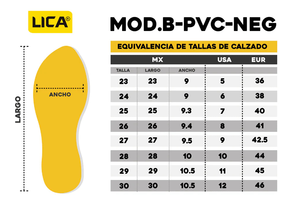 Bota de PVC  CASCO ACERO