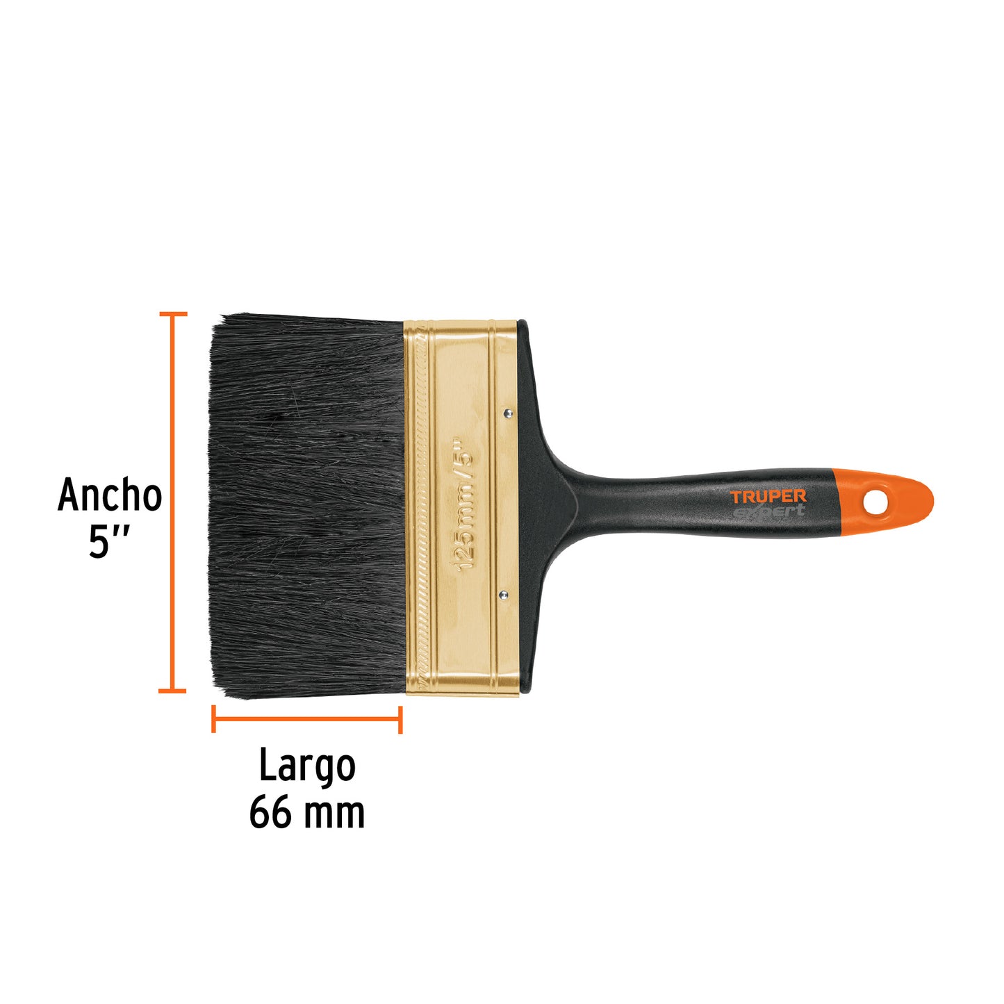 Brocha profesional de 5" mango de plástico, Truper Expert