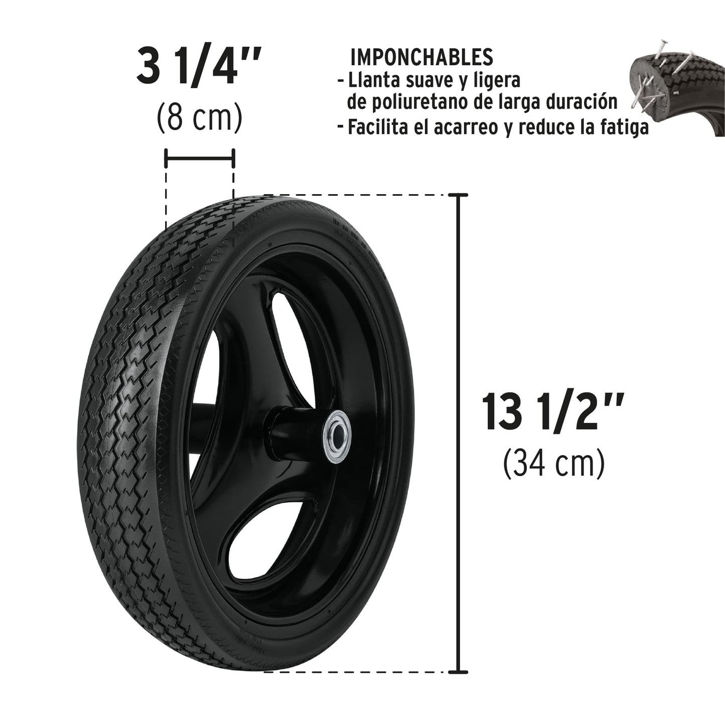 Carretilla 5.5 ft3 roja,imponchable,bastidor tubular, PRETUL
