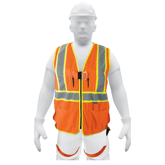 Chaleco de seguridad para usar con arnés, alta visibilidad