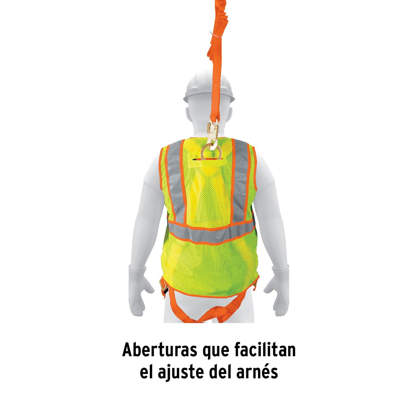 Chaleco de seguridad para usar con arnés, alta visibilidad