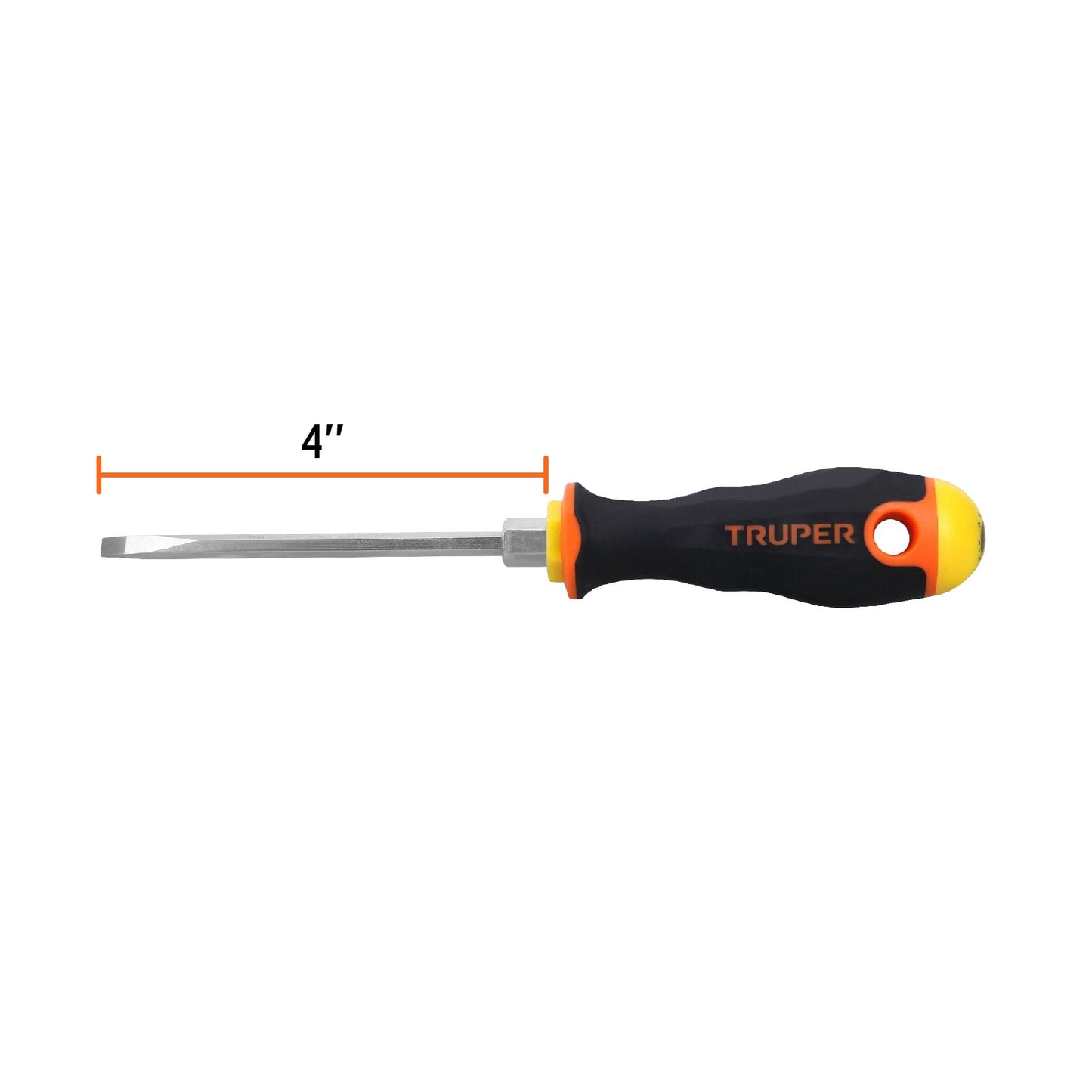 Desarmador cabinet 3/16" x 4" mango Comfort Grip, Truper