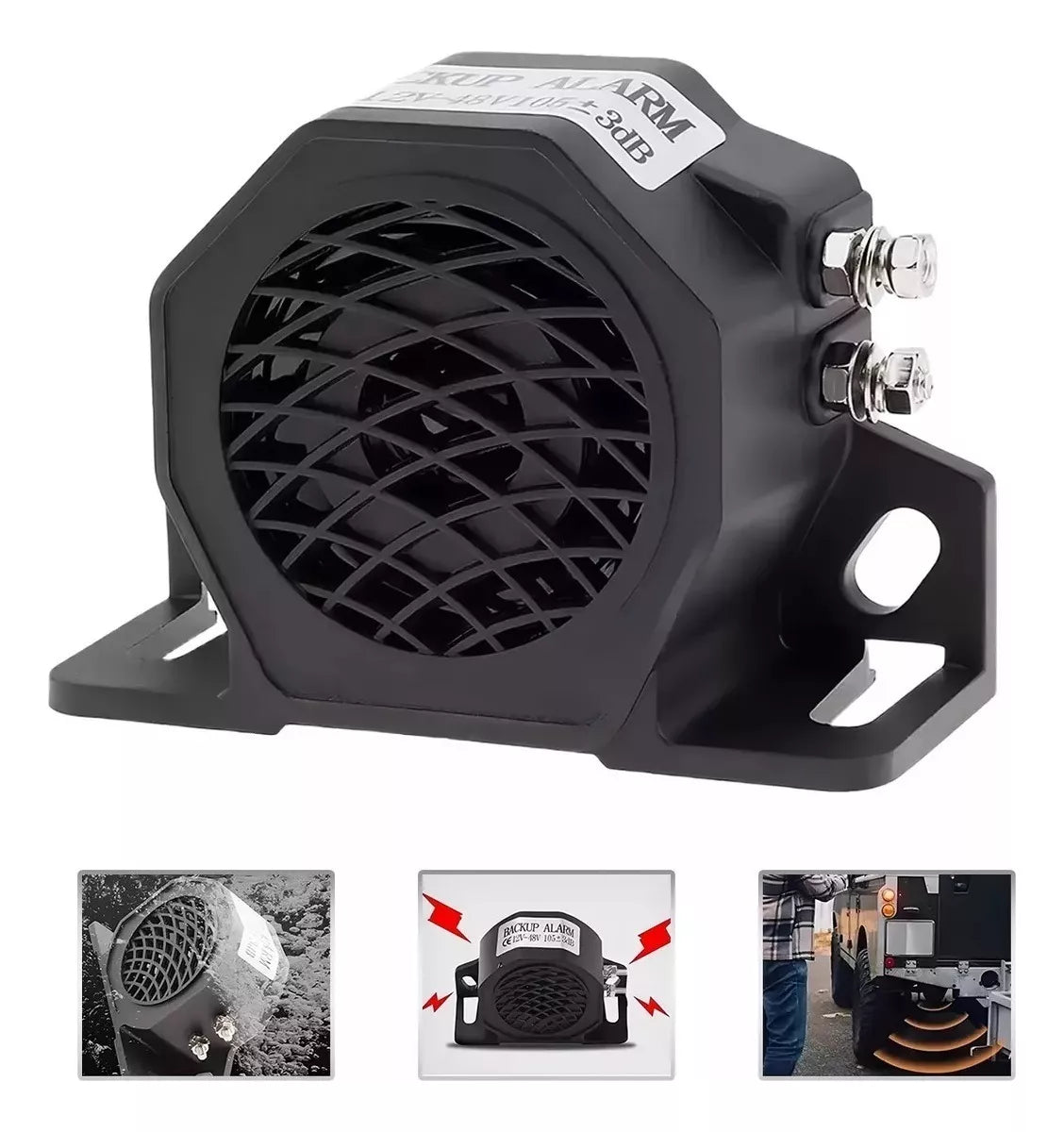 HGMX Alarma Reversa Equipo Pesado Uso Rudo Tráiler Camión 110DB