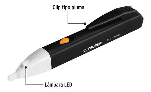 Probador de tensión sin contacto tipo pluma, Truper