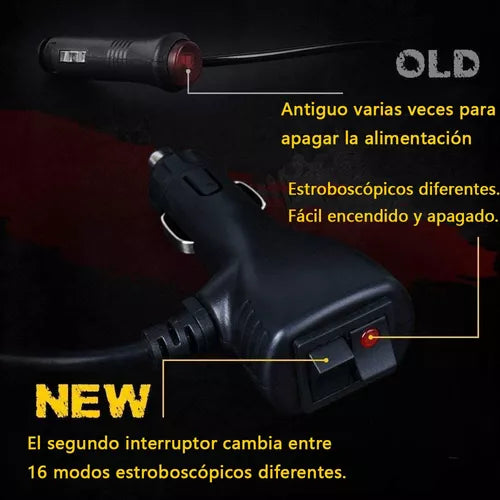CL080545 Barra Torreta Estrobo Codigo Leds Con Base Magnética 26 PuLG