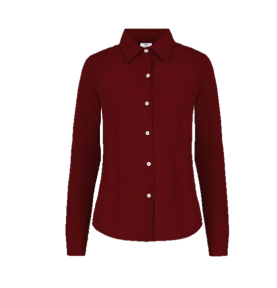 D0607 Camisa de Gabardina Manga Larga con Silueta para Dama · 50% Algodón 50% Poliéster
