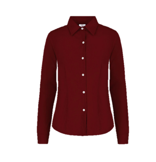 D0607 Camisa de Gabardina Manga Larga con Silueta para Dama · 50% Algodón 50% Poliéster