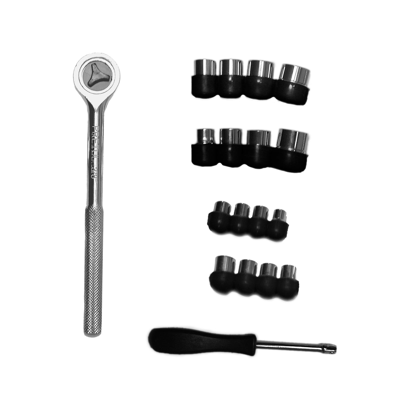 Juego de 21 herramientas 1/4" y 3/8" para mecánico, Pretul