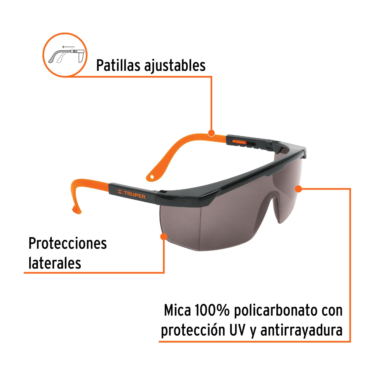 Lentes de seguridad ajustables, Truper Classic