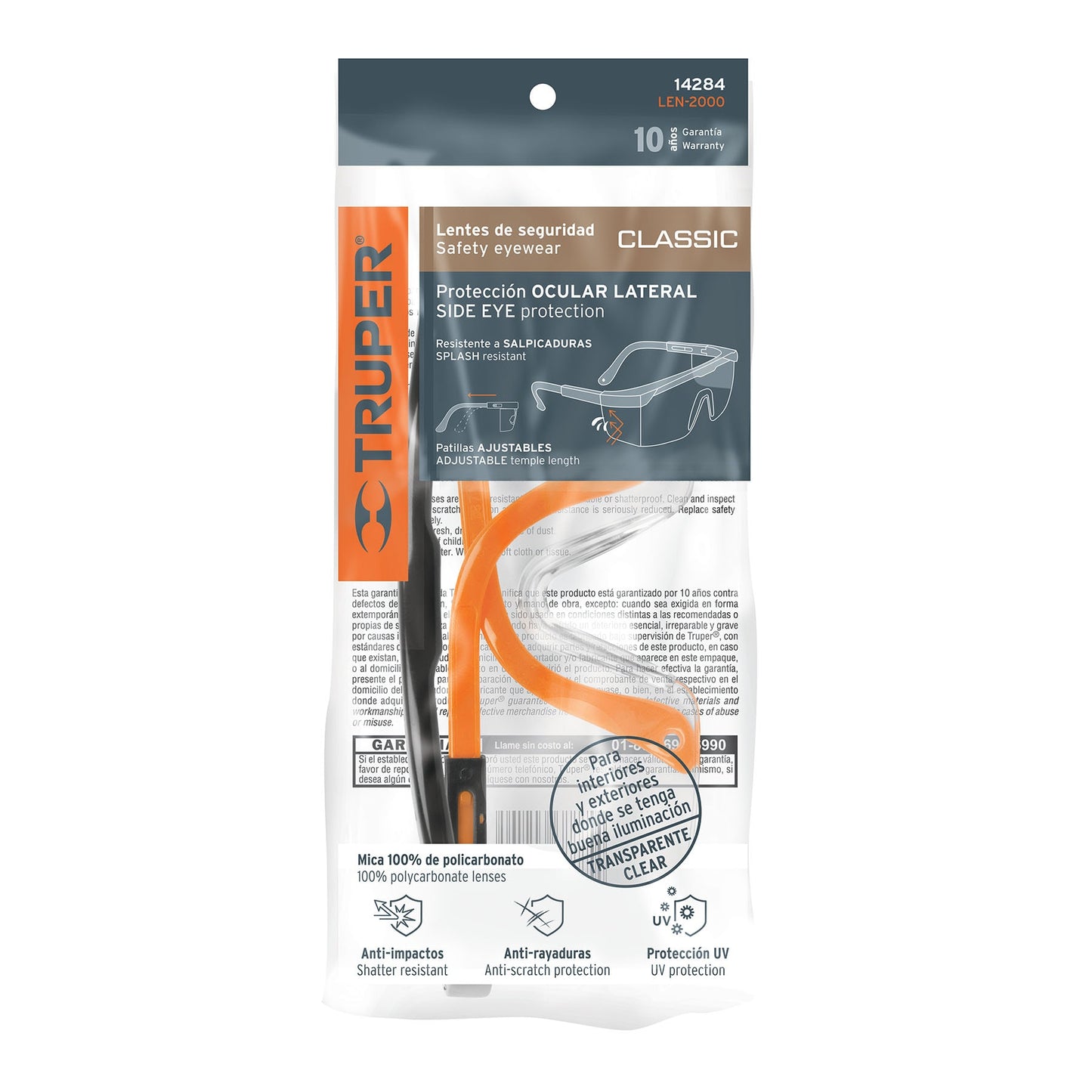 Lentes de seguridad ajustables, Truper Classic