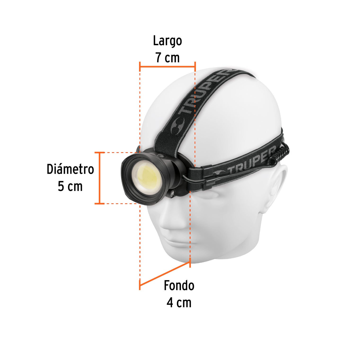 Linterna de minero LED 325 lm, recargable, TRUPER