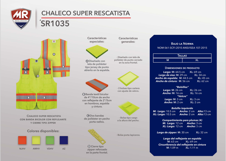Chaleco Super Rescatista SR1035
