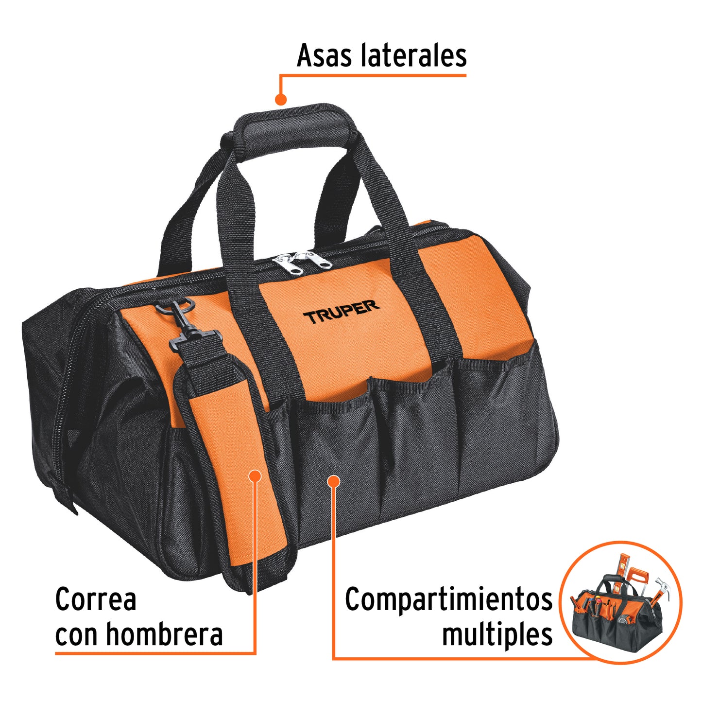 17102 MALE-16 Maleta portaherramientas de 16", Truper