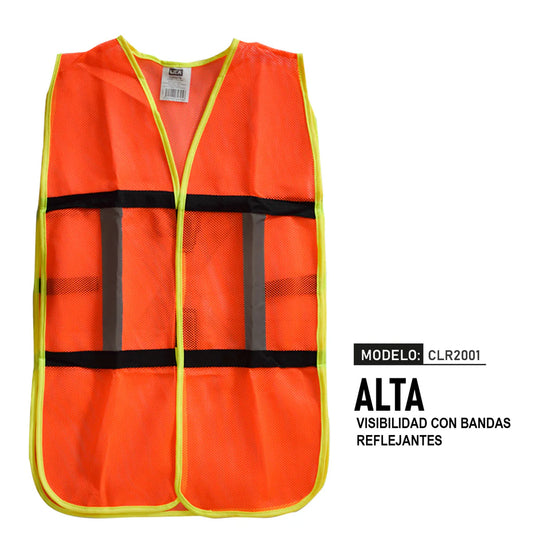 Chaleco de malla con reflejante ECONOMICO