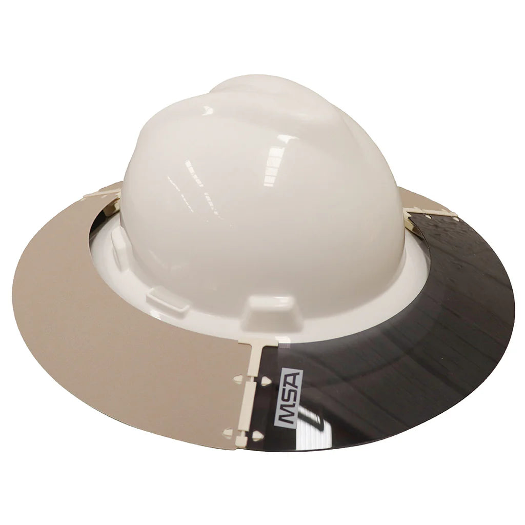 Visera de protección solar para casco marca MSA.