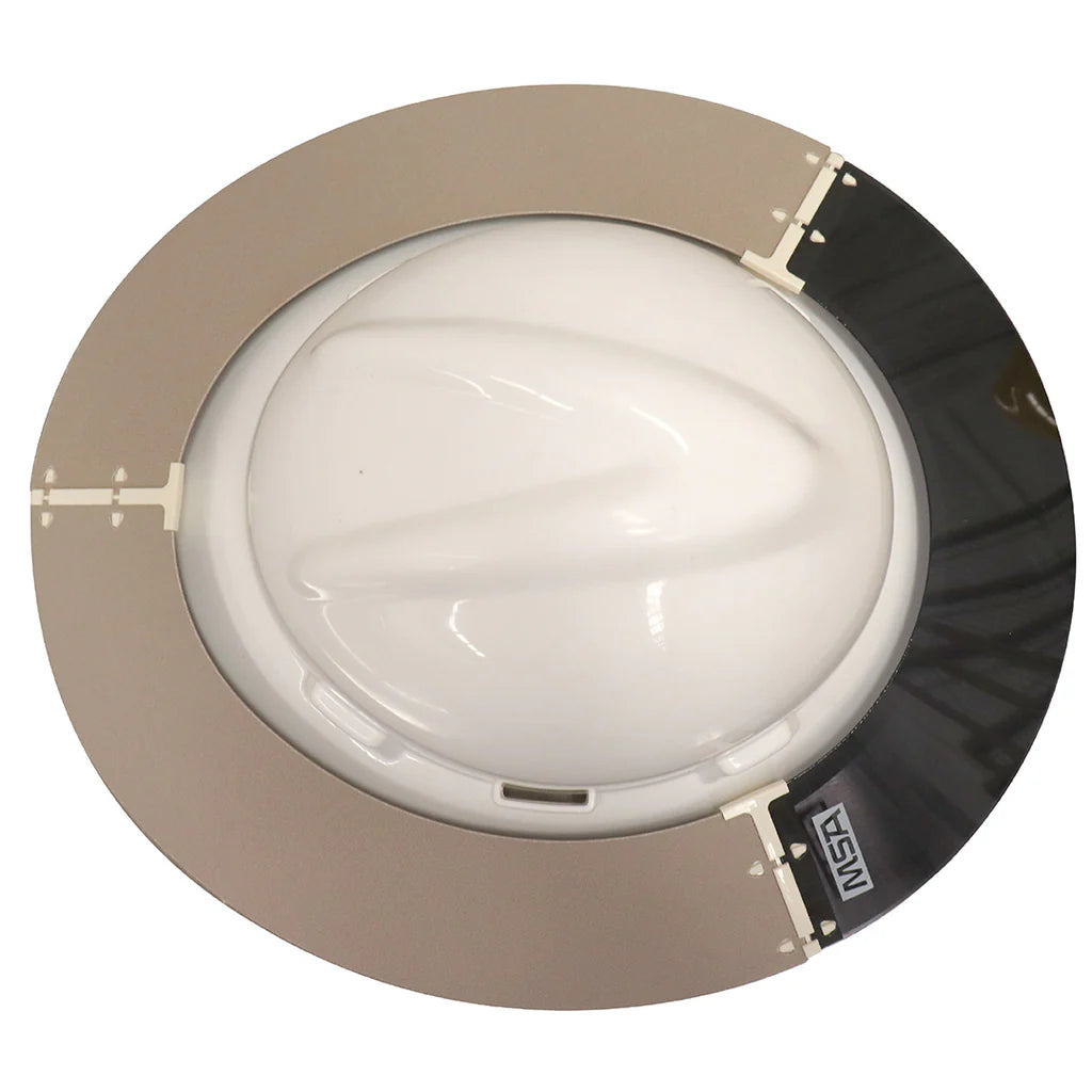 Visera de protección solar para casco marca MSA.