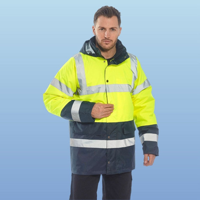 CHAMARRA de seguridad aislante Portwest US466 de alta visibilidad, colores en contraste